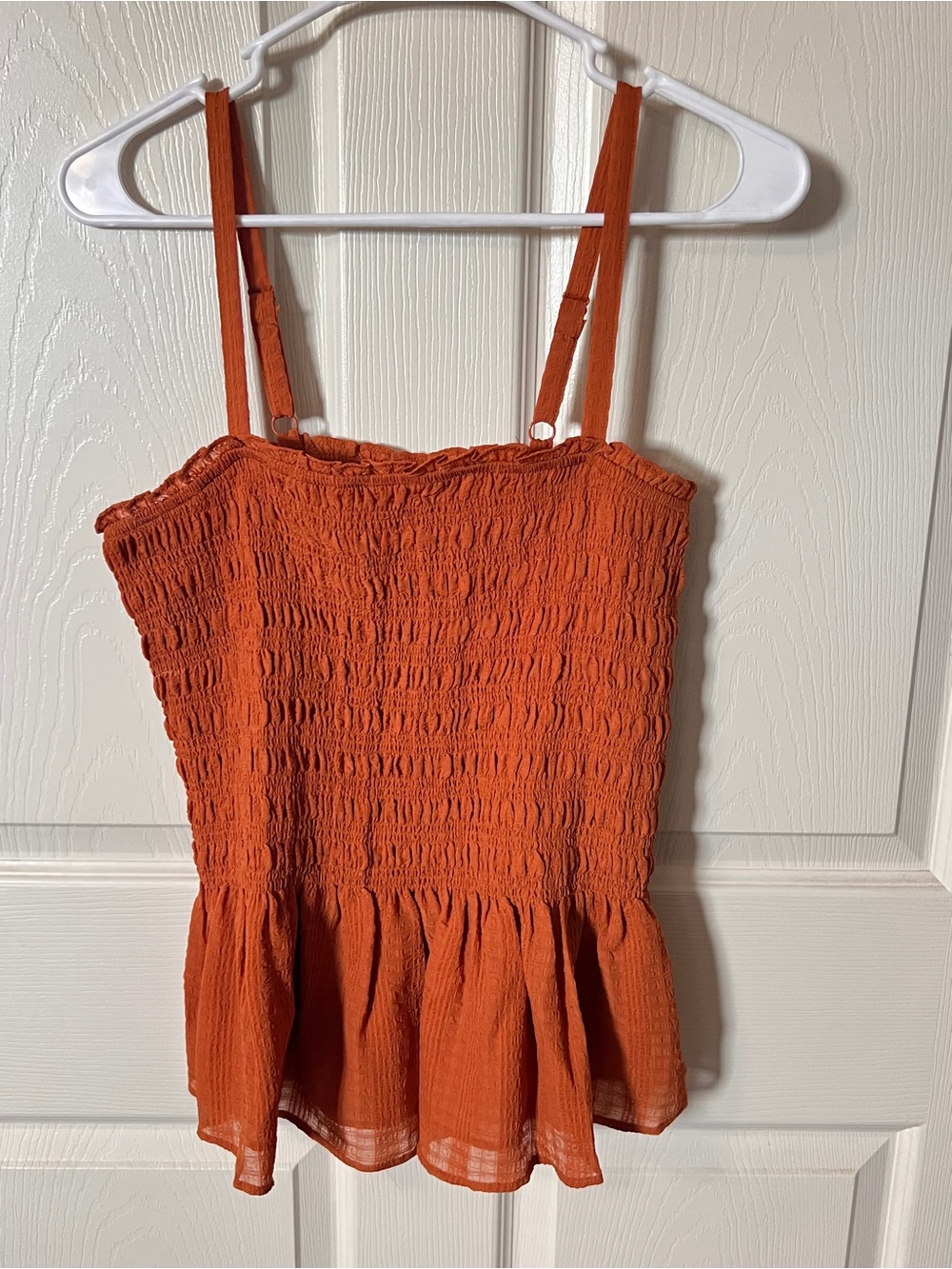 Torrid Smocked Peplum Cami Top - Orange fall lined
